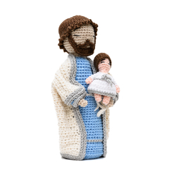 José com menino Jesus em amigurumi na internet