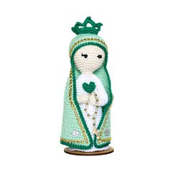 Nossa Senhora Verde água em amigurumi na internet