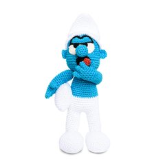 Smurf Soneca em amigurumi