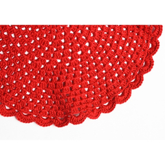 Sousplat vermelho em crochê na internet