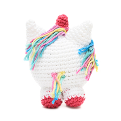 Unicórnio Bola Rosa Escuro em Amigurumi na internet