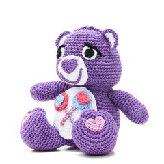 Ursinho Carinhoso Roxo em amigurumi - comprar online