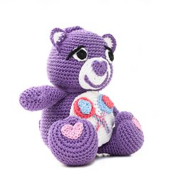 Ursinho Carinhoso Roxo em amigurumi na internet