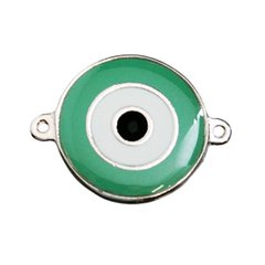 3-163-Olho Grego Resinado M - Dupla Face (verde)