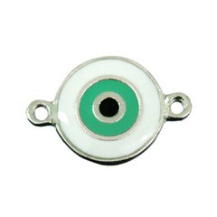 3-072-Olho Grego Resinado M c/ duas saídas (verde)