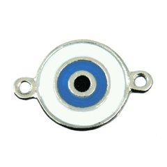 3-071-Olho Grego Resinado M c/ duas saídas (azul)