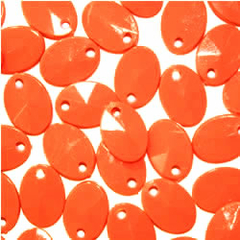 L102- Lentilha de acrílico 1300 unidades - laranja (02)