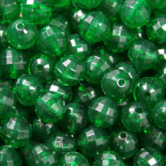 B10-44-Bolinha Facetada 10mm 530 unidades - verde escuro transparente (71)