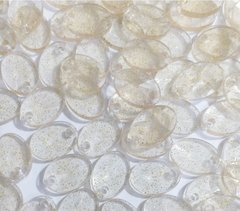 L158- Lentilha de acrílico 1300 unidades - transparente c/glitter dourado (90)