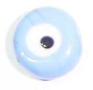 39-367-Olho grego achatado 12mm azul celeste - 10 unidades