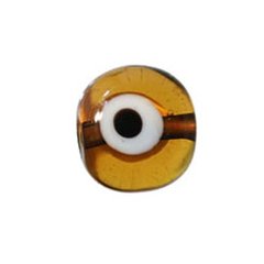 41-067-Olho grego achatado 12mm caramelo - 10 unidades