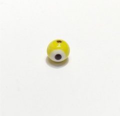 39-334-Olho grego 8mm amarelo claro - 10 unidades