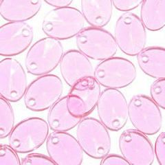 L138- Lentilha de acrílico 1300 unidades - transparente rosa bb (69)