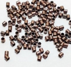 2-054-Fixador tubinho 3.0 latão 100 unidades - cobre velho