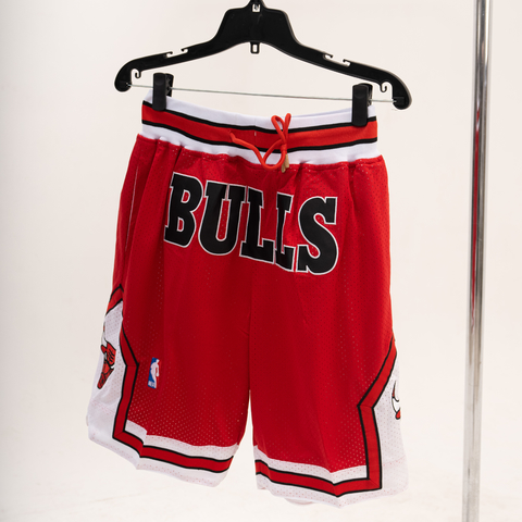 Short Just Don Chicago Bulls - Cursiva Negro & Rojo