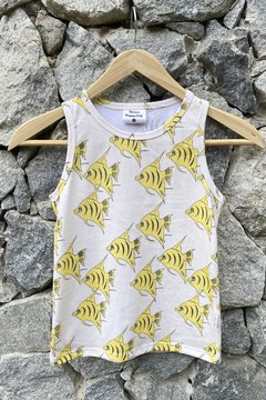 Musculosa "PEZ" base amarillo