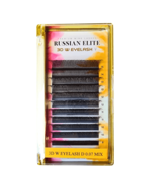 Extensiones de pestañas russian elite tecnológicas MIX 4D 0.07 D