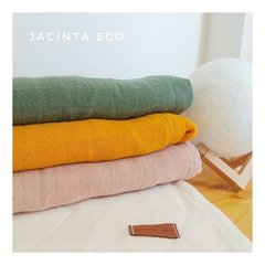 Manta Muselina - VERDE SECO DOBLE TEJIDO - tienda online