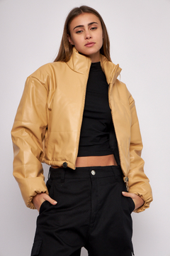 CAMPERA PUFFY CUERINA - tienda online