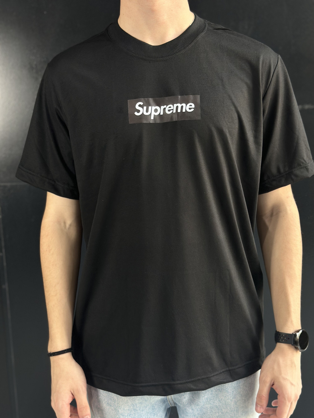 CAMISETA SUPREME BOX LOGO BLACK ON BLACK
