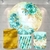 Kit Painel + Trio de Cilindros Sublimados Floral Tiffany Dourado KIT458