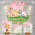 Kit Painel + Trio de Cilindros Sublimados Safari Menina KIT718