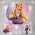 Kit Painel + Trio de Cilindros Sublimados Princesas Rapunzel KIT066