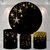 Kit Painel + Trio de Cilindros Sublimados Estrelas Douradas KIT258
