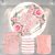 Kit Painel + Trio de Cilindros Sublimados Floral Rosé KIT172