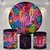 Kit Painel + Trio de Cilindros Sublimados Aniversário Neon KIT204