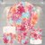 Kit Painel + Trio de Cilindros Sublimados Floral Tropical KIT355