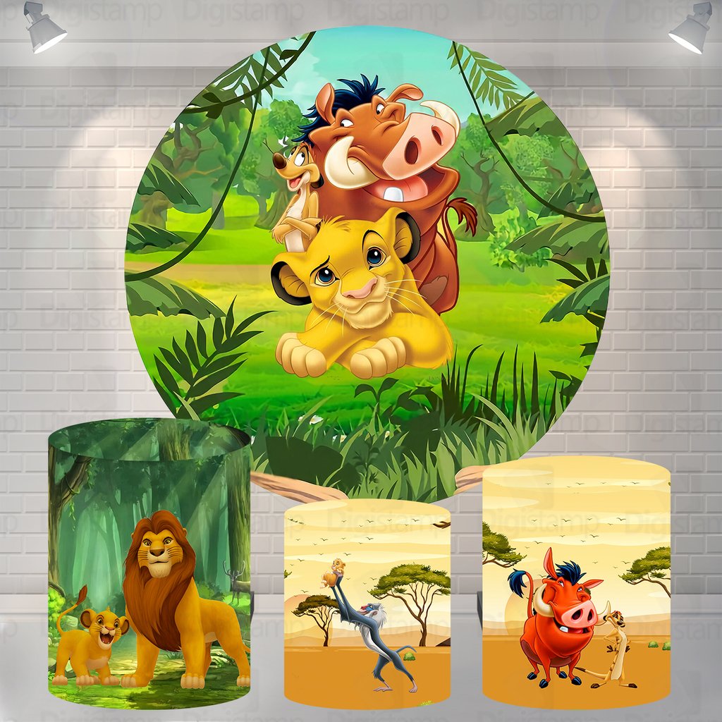 Kit Painel Personagem Trio Capa Cilindro Leo O Caminhao