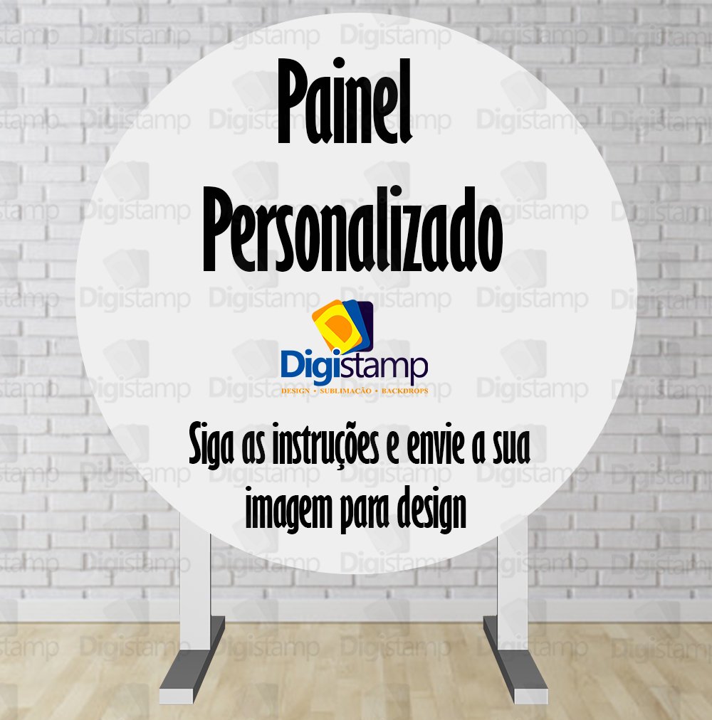 Painel Redondo Sublimado 3d Dinossauros Baby 070 1,5x1,5m