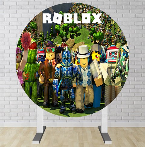 Painel Redondo Festa Roblox Menina