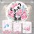 Kit Painel + Trio de Cilindros Sublimados Panda Rosa KIT212