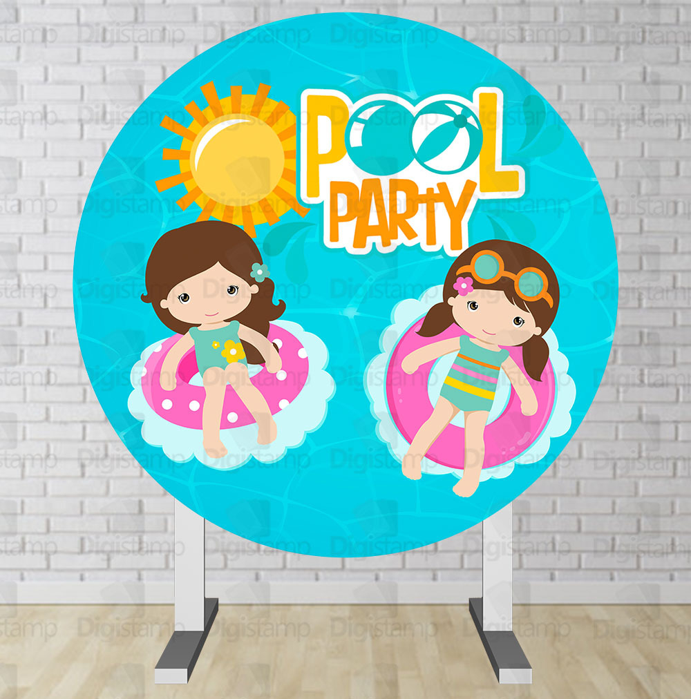 Kit Festa Redondo Pool Party - Decoração Infantil