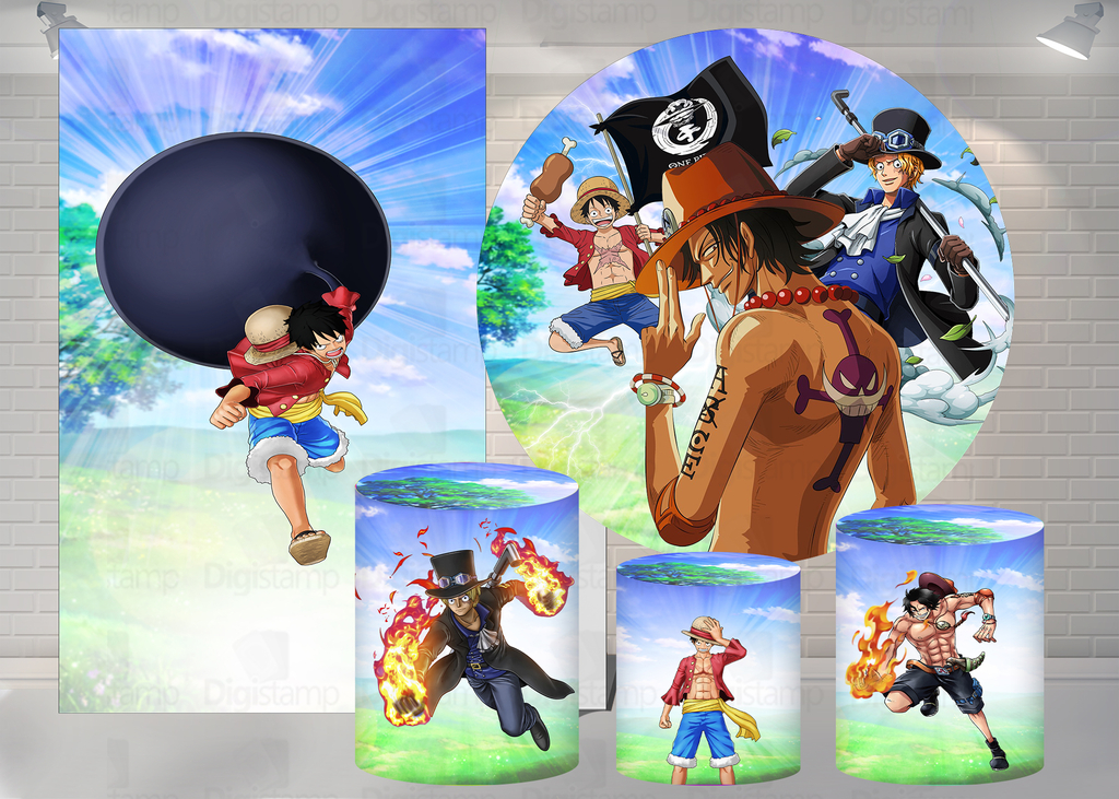 Kit Decoração de Festa One Piece Completo Painel Grande