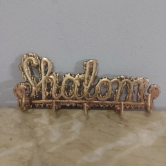 Gancho de Parede / Porta Chave Shalom em Bronze