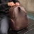 Mochila de couro antifurto - Pelli Brasil - marrom  café - 