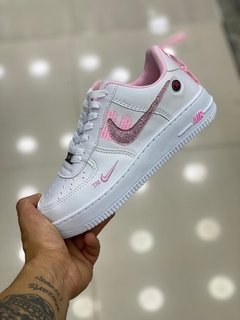 Air Force Holográfico Branco Rosa Glitter na internet