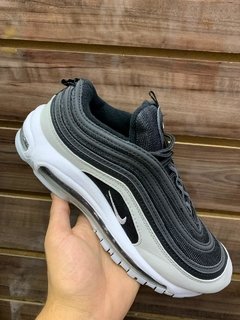 NK Air Max 97 Preto Branco Branco Refletivo