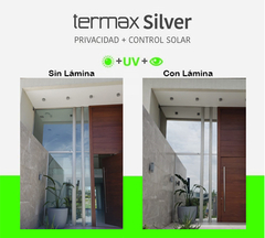 Lámina Espejada (calor - privacidad - uv) 1.52 m ancho x 1 m largo. Film control solar para vidrios. - comprar online