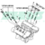 Desenho técnico 6x Bobinas de Ignição Hyundai Santa Fé 2.7 V6 Kia Optima 273003E100