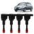 4x Bobinas de Ignição Escape Honda Fit 1.4 8v Gasolina/Flex 30521PWA003