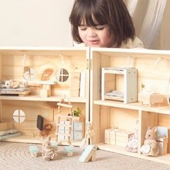 Casita de muñecos con muebles - comprar online