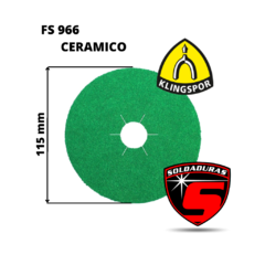 DISCO DE FIBRA FS966 CERAMICO 115 MM GR 80 - comprar online