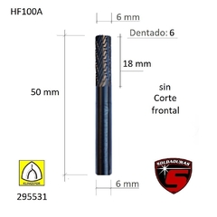 FRESA CILINDRICA HF100A 6 X 18 Dentado: 6 Cod: 295531 - comprar online