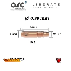 TUBO DE CONTACTO M6X25MM ARC Ø 0.90 MM Cod AM1CT09 - comprar online