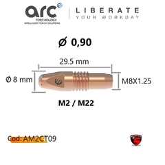 TUBO DE CONTACTO M6X28MM ARC 0.9MM Cod AM2CT09 - comprar online