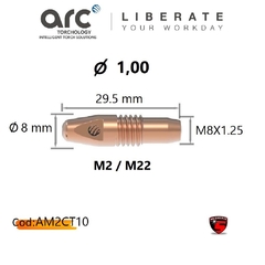 TUBO DE CONTACTO M6X28MM ARC 1.0MM Cod AM2CT10 - comprar online